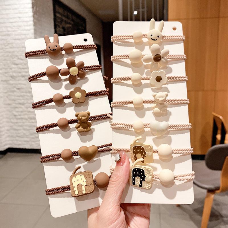 

Милые дети кофейного цвета, эластичные ленты для волос с животными, Kawaii, корейская веревка для волос, резинка для волос для детей, головные уборы, аксессуары для волос для девочек