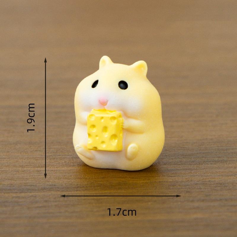Dekoracyjne Rzemiosła dla Chomika Wysokiej Jakości Kreskówkowy Ozdoba Chomika Mikro Krajobraz Dekoracja Kompaktowe Żywiczne Ozdoby Chomika Do Doniczki