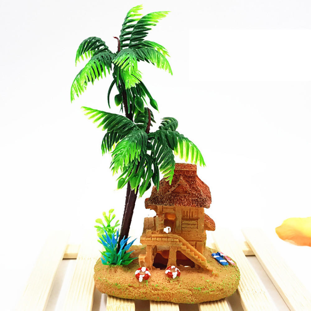 Aquarium Ornament Künstliche Pflanzen Gras Algen Piratenwrack Schiff Felslandschaft Leuchtstein Aquarium Landschaft Dekor Zubehör