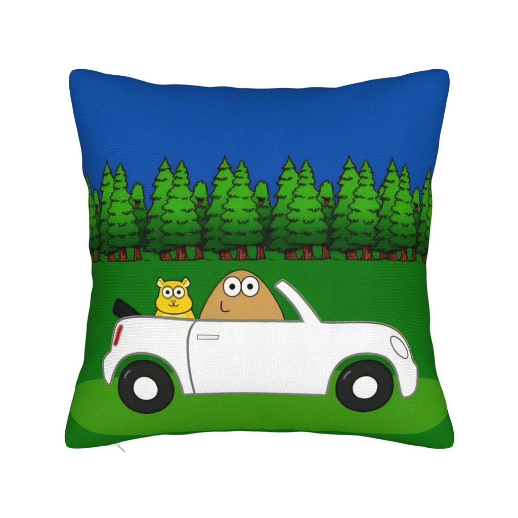 My Pet Alien Pou Pillow Cover Merch Printed Cushion Cover Decorative Pillow Case Cover Living Room Multiple Sizes