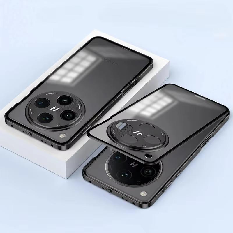 

Акриловый ударопрочный металлический чехол для OPPO Find X8 Ultra X8s Plus, алюминиевая рама из сплава, металлический жесткий задний чехол-бампер для Find X8Pro Oppo Find X8s+ чёрный