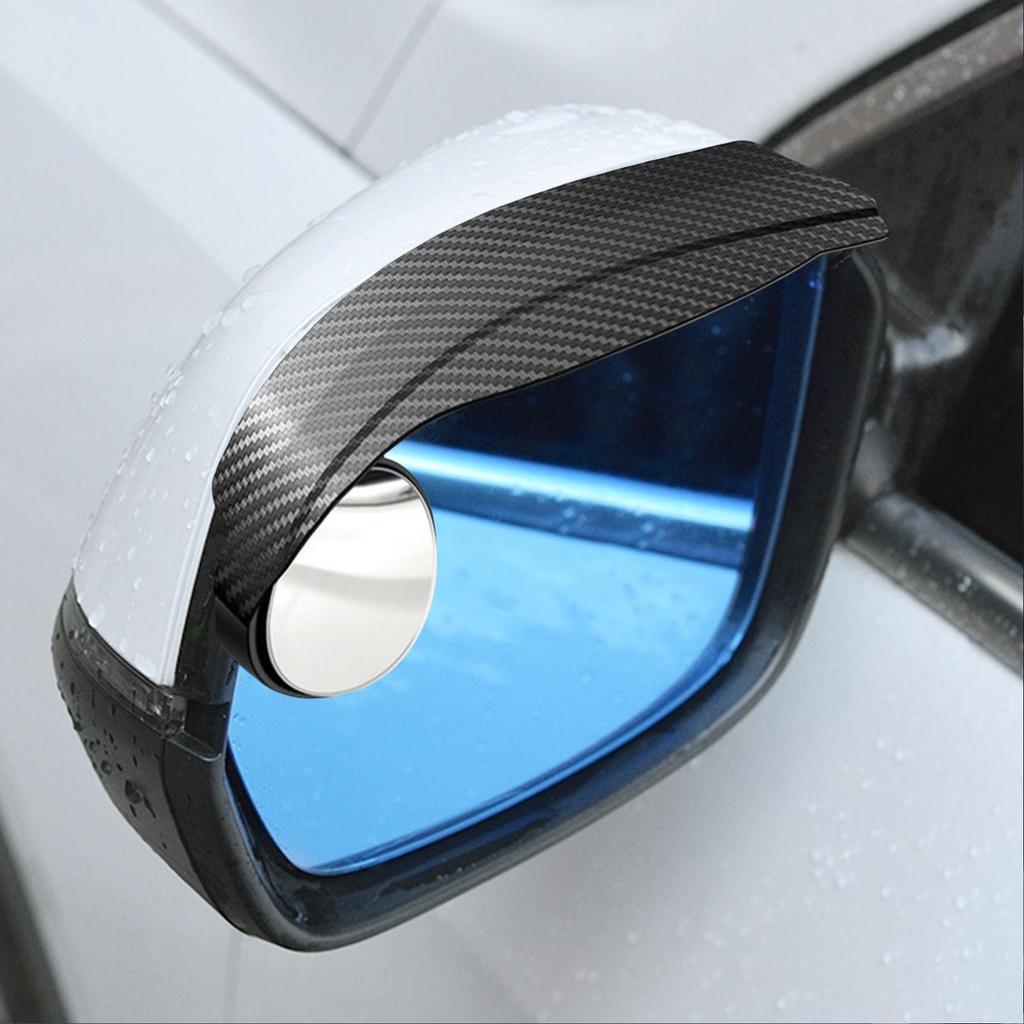 Blind Spot Mirror Rain Eyebrow Accessory Non-Slip Round 2-in-1 Blind Spot Mirror For Outdoors Commuting Camping Driving Trailer