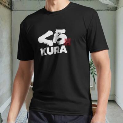 Neues Kura Sushi Aktives Logo Herren Schwarz T-Shirt Lustig Größe S bis 5XL