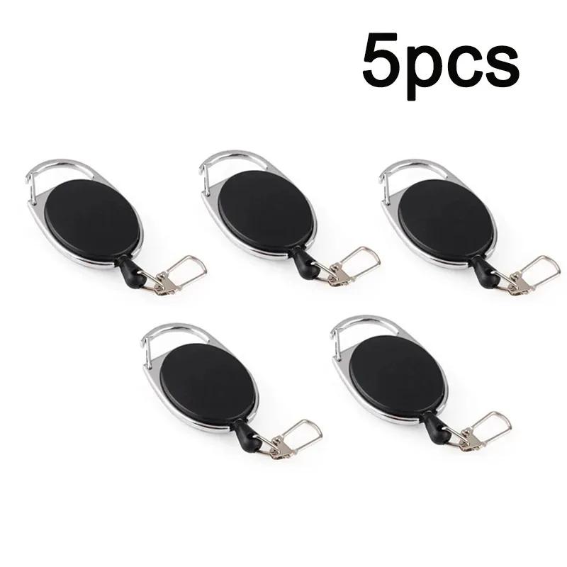 1-20 Stück Einziehbarer Ausweis-Cliprolle Zinklegierung ABS-Kunststoff ID-Lanyard Namensschild Karten-Ausweishalter Rollen Rückholband Schlüsselanhänger