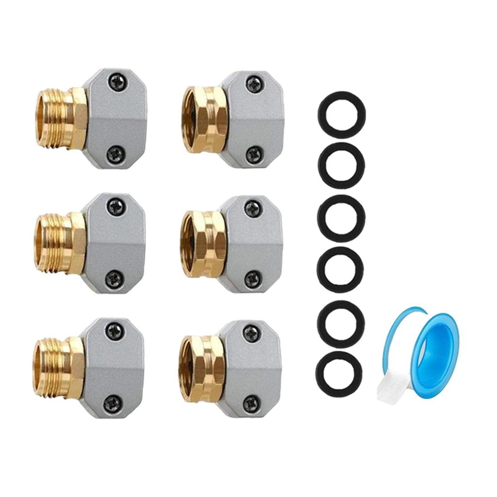 Hose Repair Kit Zinc Alloy Clamps Aluminum Water Hose End Repair Connectors