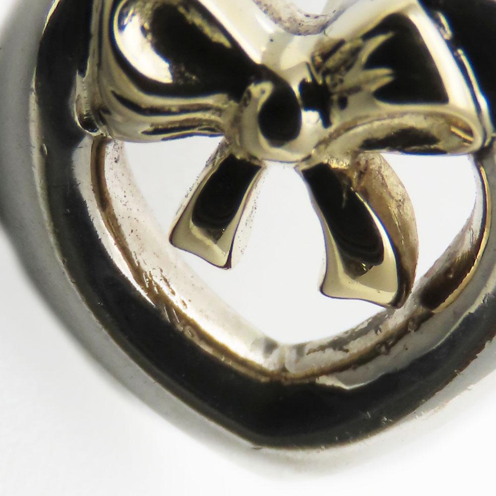 Used TIFFANY&Co. Pierce Silver925/K18 Yellow Gold 3.3g Silver Yellow Gold Heart Ribbon