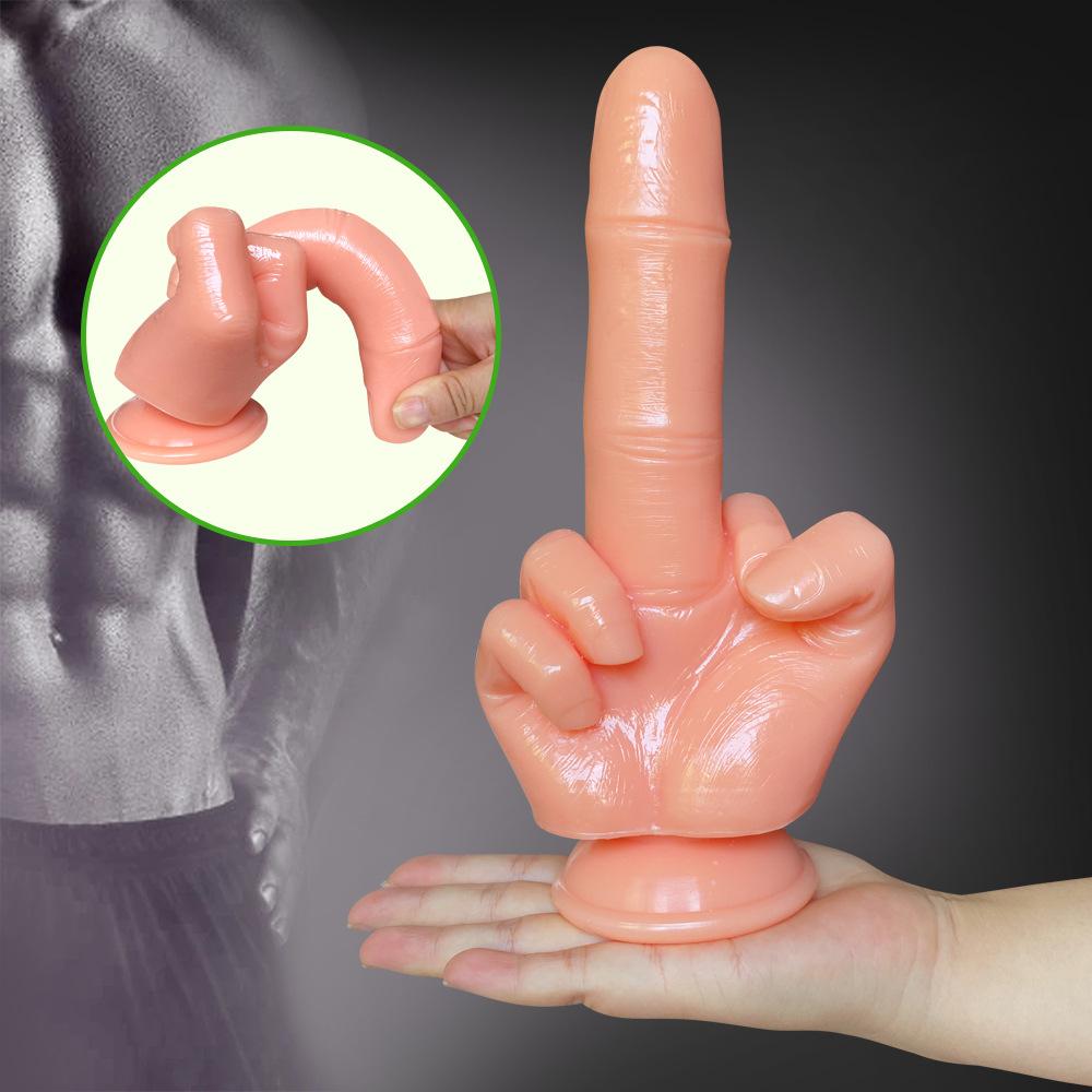 Large Middle Finger Shaped Manual Penis Adult Sex Toys for women Prosthetic Penis