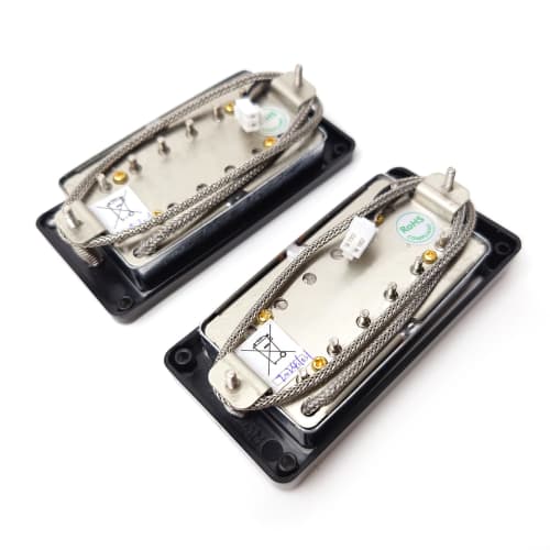 ProBucker Alnico 2 Humbucker Pickup Set for Gibson Les Paul Neck & Bridge Pickups with 2-Conductor Quick Connect Terminals, 2V2T Wiring Harness, and V