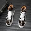 Fashion High Top Riveted Shoes Men's New Fashion Short Boots All Casual Shoes High Top Skateboard Shoes