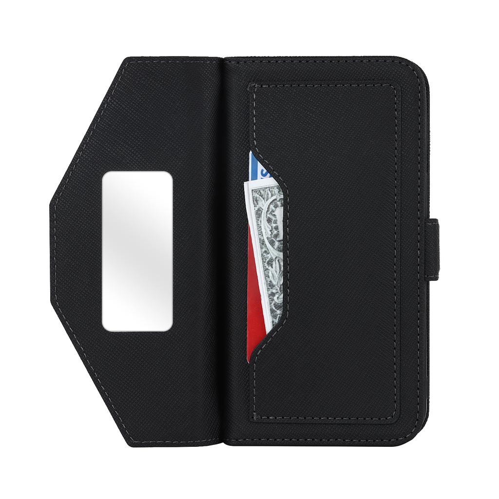 For Google Pixel 9a Stand Case Cross Texture PU Leather Wallet Phone Cover with Shoulder Strap/Makeup Mirror