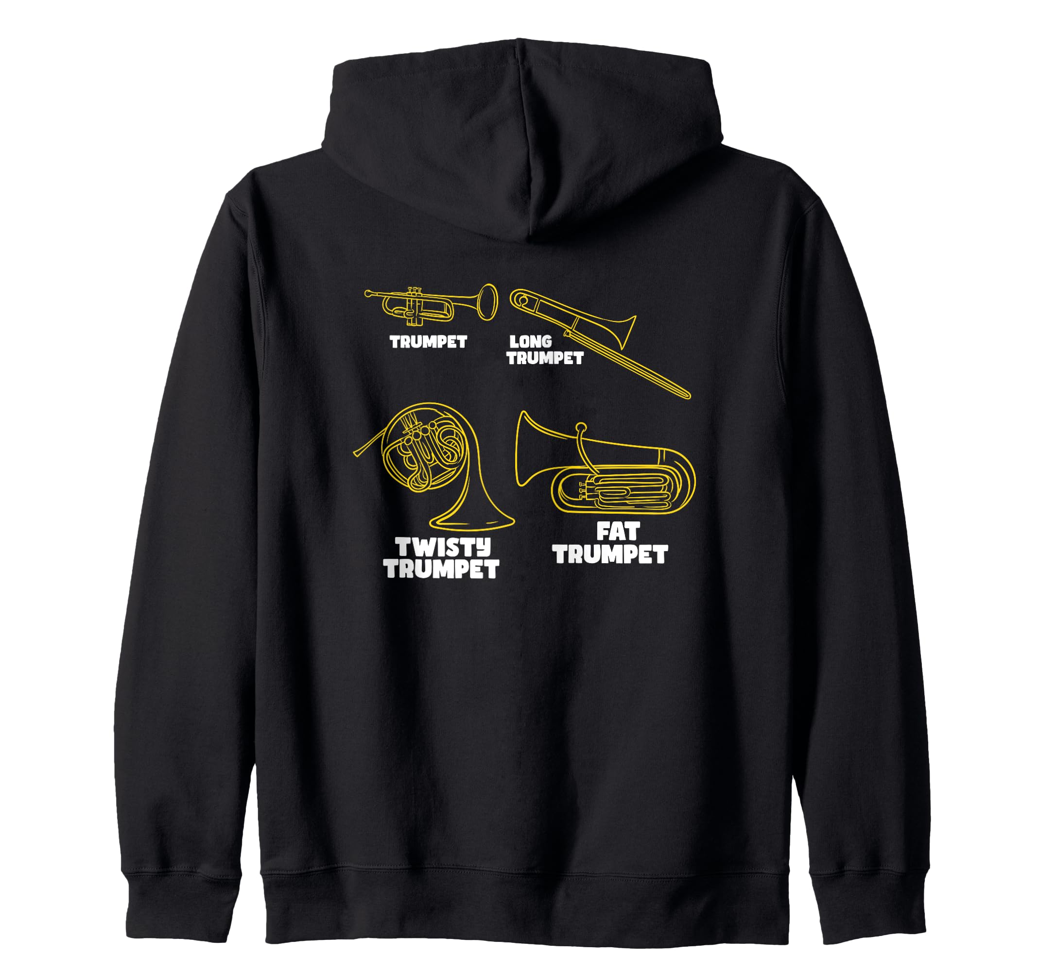 

Trumpeter, Funny Trumpet Types, Trumpet Lover, Trumpet Player Zip Hoodie