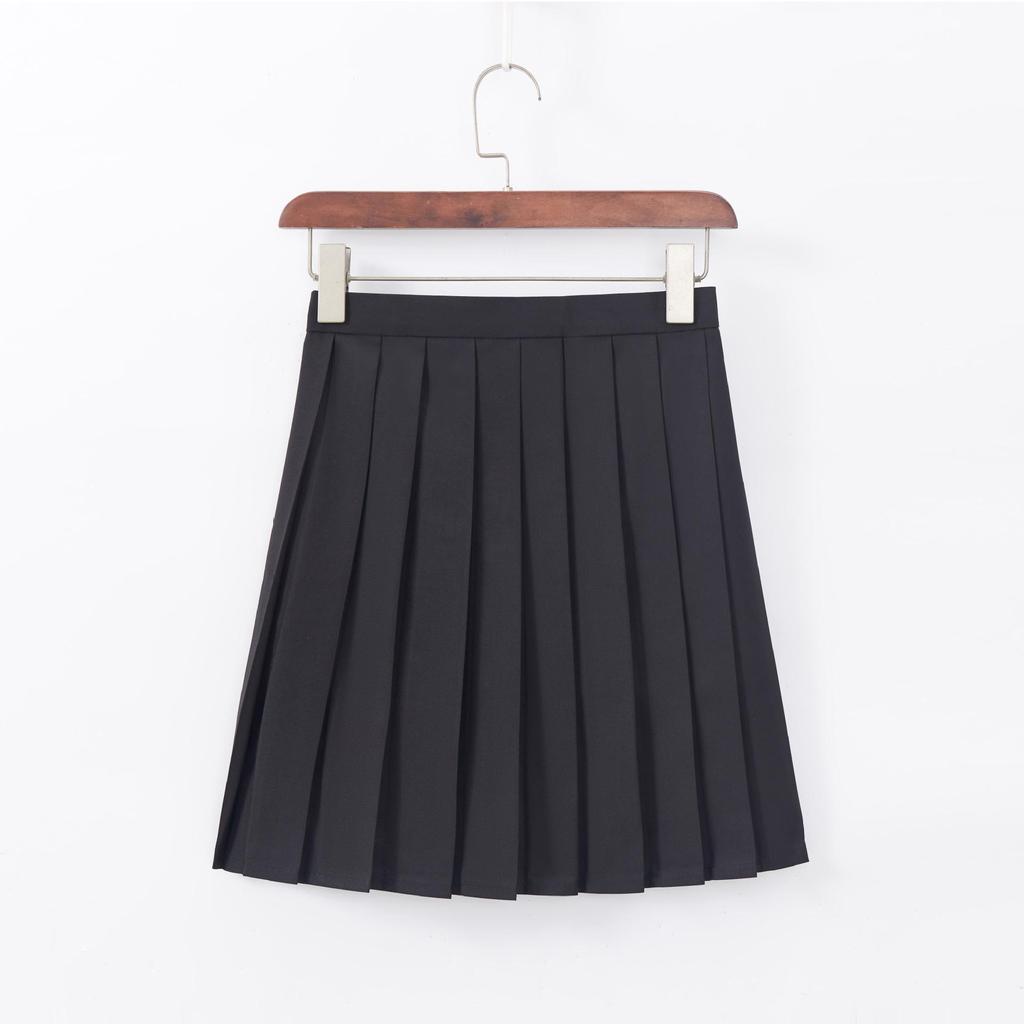 Rotes dreiteiliges japanisches JK-Uniform-Set - Langärmliger klassischer Akademie-Stil mit kurzem Rock