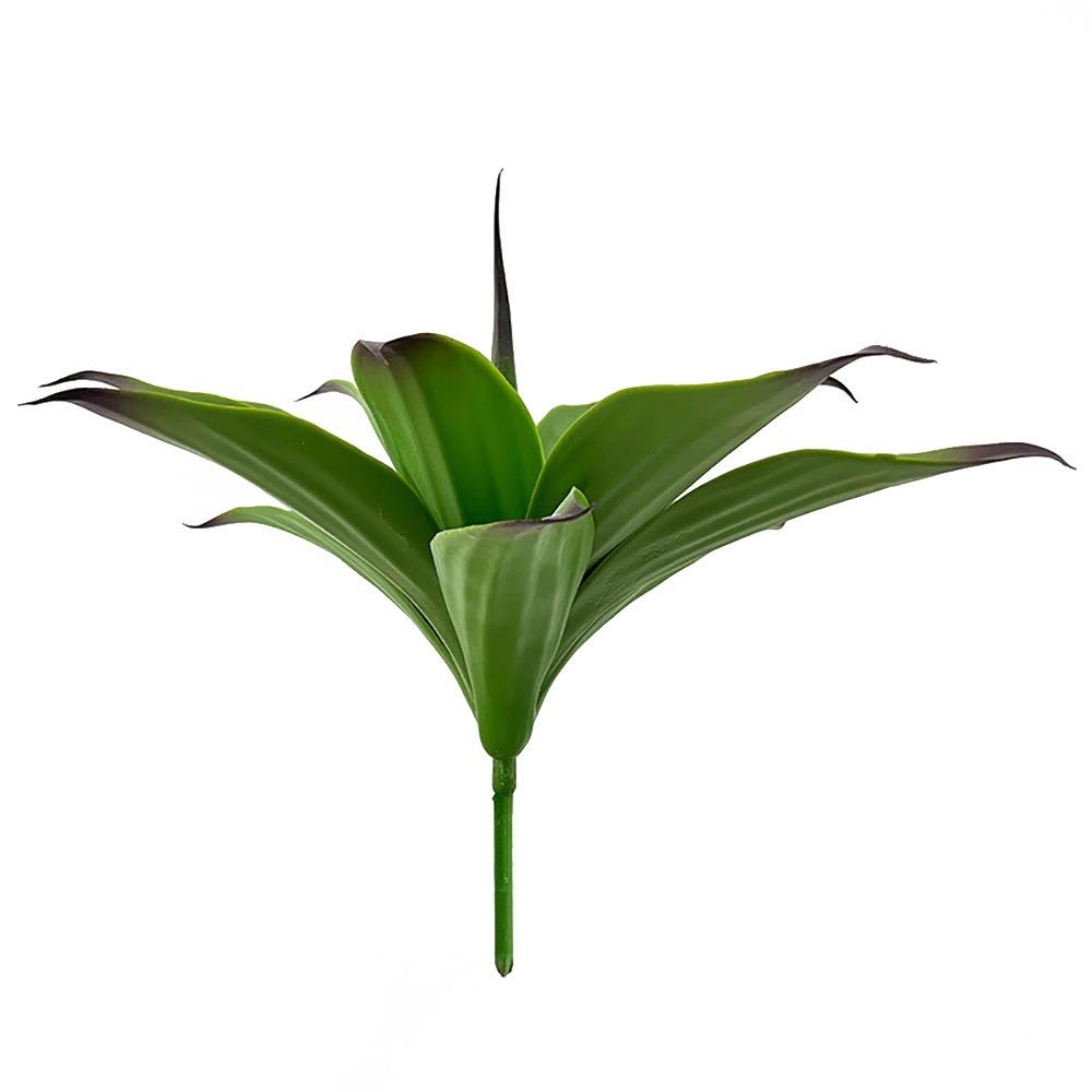

12/15 Leaves Simulation Plant Green Faux Agave Leaves Agave Artificial Plant Indoor Outdoor Decor 12-Green&Purple
