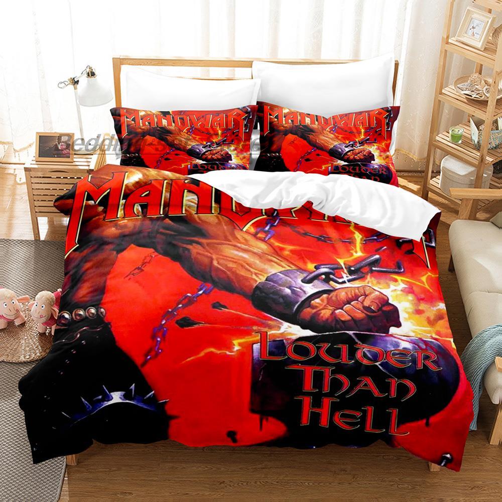 Comforter Manowar Bedding Set Single Twin Full Queen King Size Bed Set Aldult Kid Bedroom Duvet Sets 3D Print Hip Hop