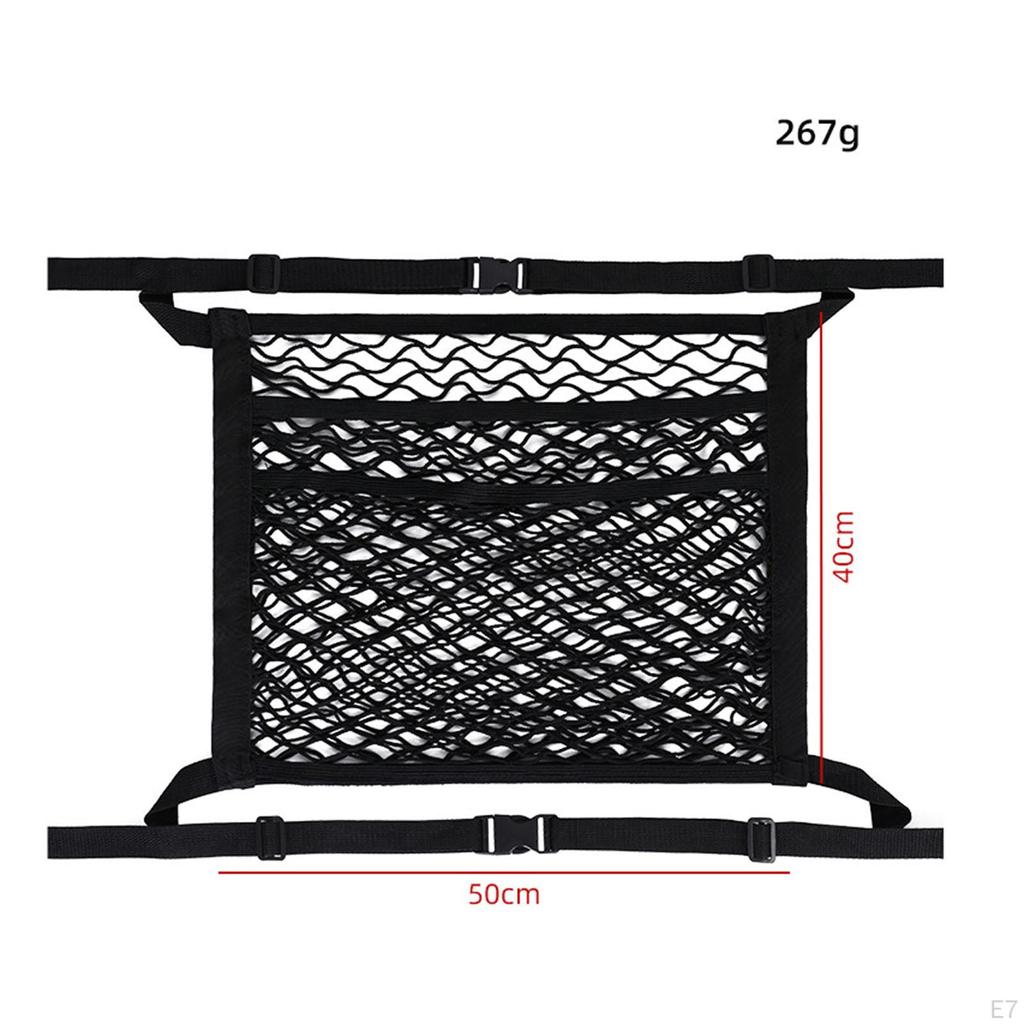 Car Auto Seat Net Pocket Bag Universal Saving Space Driving Assistant Convenient Elastic Material