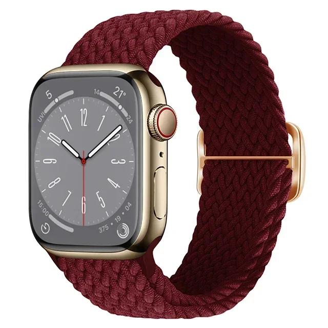 Nylon Strap for Apple Watch Ultra 2 Band 49mm 40mm 44mm 41mm 38 45mm Elastic Braided Loop Bracelet IWatch Series 9 8 7 6 SE 5 4