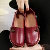 Women's Leather Shoes Flat Bottom Ladies Casual Mom Shoes Soft Loafers Women's Shallow Summer Comfort Flats Nursing Shoes Female