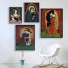 Vintage Funny Holy Mother of Cats Poster Abstract Animal Art Print Canvas Painting Witch Wall Picture for Living Room Home Decor