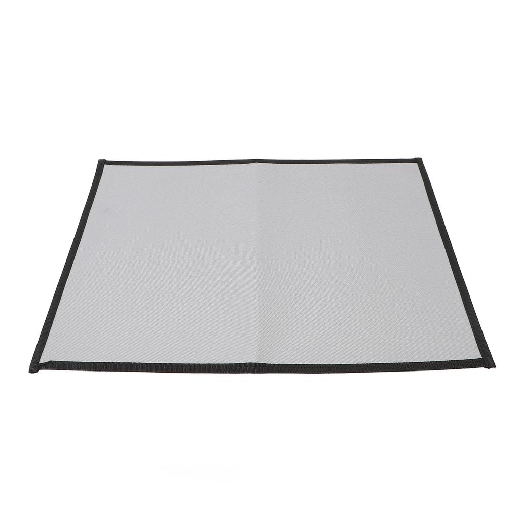 Fireproof Grill Pad Fiberglass Cloth Heat Resistant Foldable Square Fire Pit Mat for Patios Yards Gray L 105x60cm