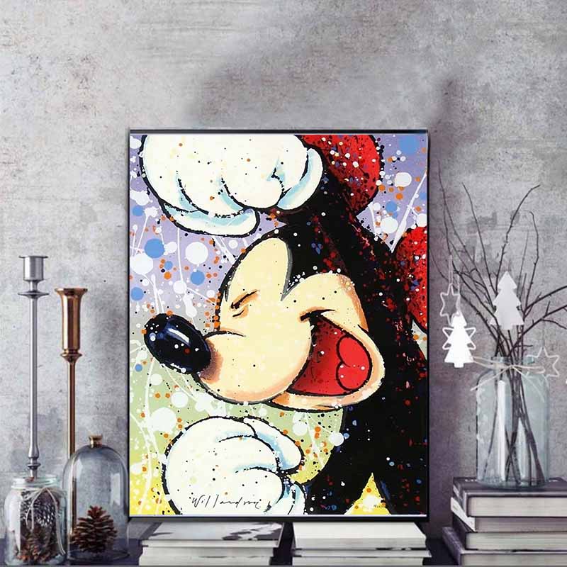 Disney Diamond Painting Mickey Pop Art Graffiti Illustration 5D Diamond Painting Art Embroidery Cross Stitch Room Decoration