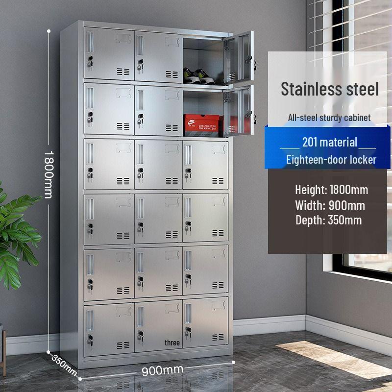 Thickened 304 Stainless Steel Multi-Door Wardrobe and Shoe Cabinet
