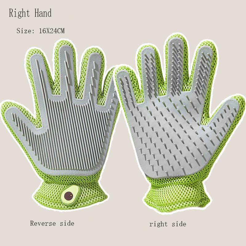 

Перчатки для чистки домашних животных 1 шт., для купания кошек и собак, для ухода за ними, для массажа, для разглаживания, для удаления пуха, для расчесывания липких волос, для липких домашних животных зелёный