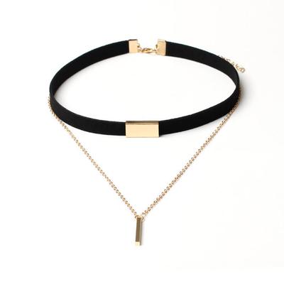Nový Choker Náhrdelník Zlatý Řetízek Tyčinkový Chokery Choker Náhrdelník