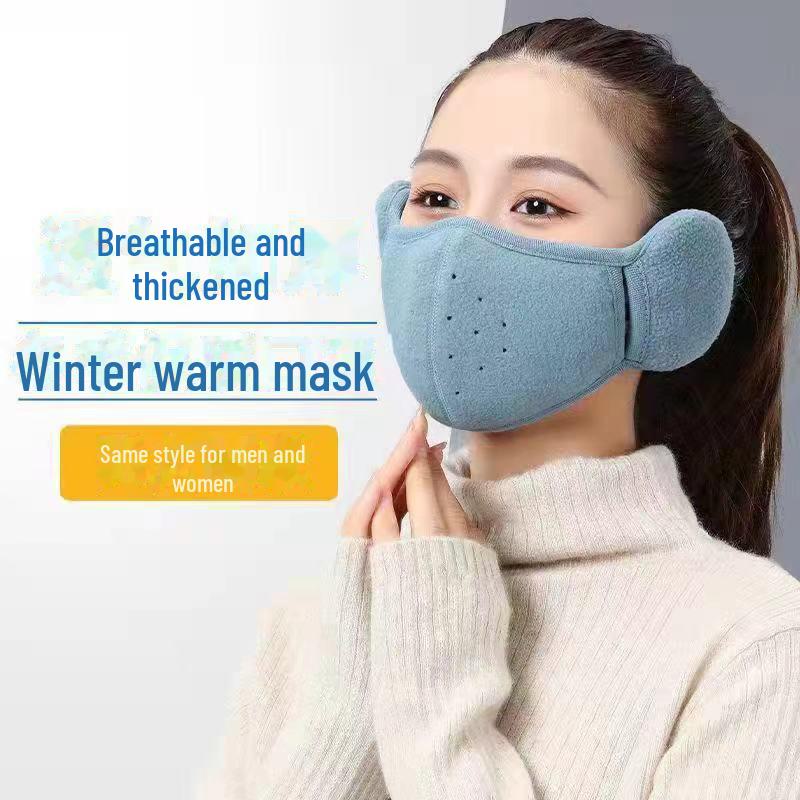 Unisex 3D Winter Mask: Velvet, Ear Protection, Windproof & Breathable for Cycling
