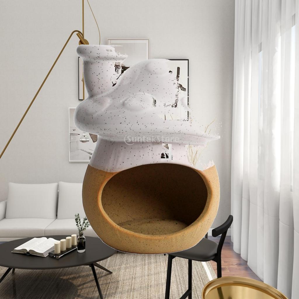 Incense Burner Tabletop Ornament Multifunctional Mushroom Decoration Sage Burner for Meditation Bedroom Office Dining Room