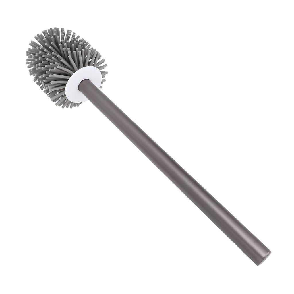 Toilet Brush with Storage Holder Wall Mounted Aluminum Alloy Long Handle Toilet Scrubber for Home
