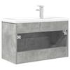 2 Piece Bathroom Furniture Set Concrete Grey Particleboard