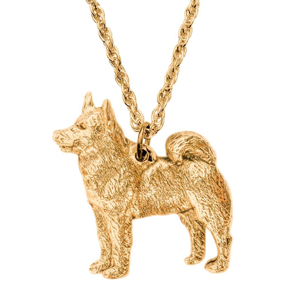 Norwegian Elkhound, British-made Art Dog Pendant Necklace Collection