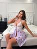 2025 Pink Floral Mesh Nightgown with Lace Trim: Sexy & Fashionable Pajamas