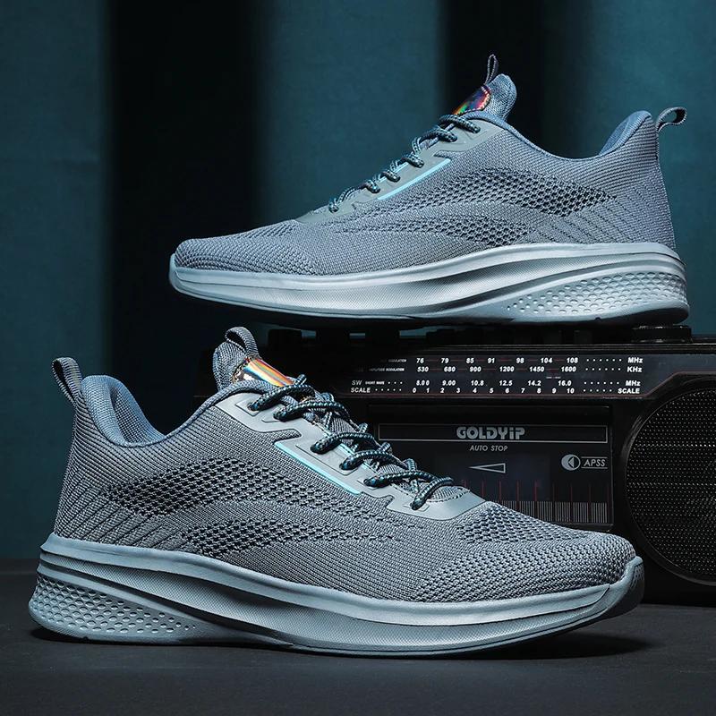 Sommer Laufschuhe Herren Atmungsaktive Freizeitschuhe Plateau Sportschuhe für Herren mit Kostenlosem Versand 2024 Leichte Sneaker Masculino
