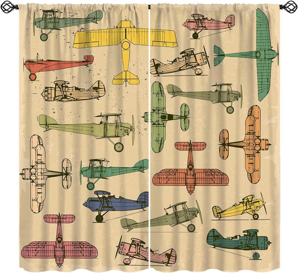 Funny Education Alphabet Abc Curtains,Cartoon Kids Learning Letters Watercolor Decor Rod Pocket Window Treatments For Boy Baby