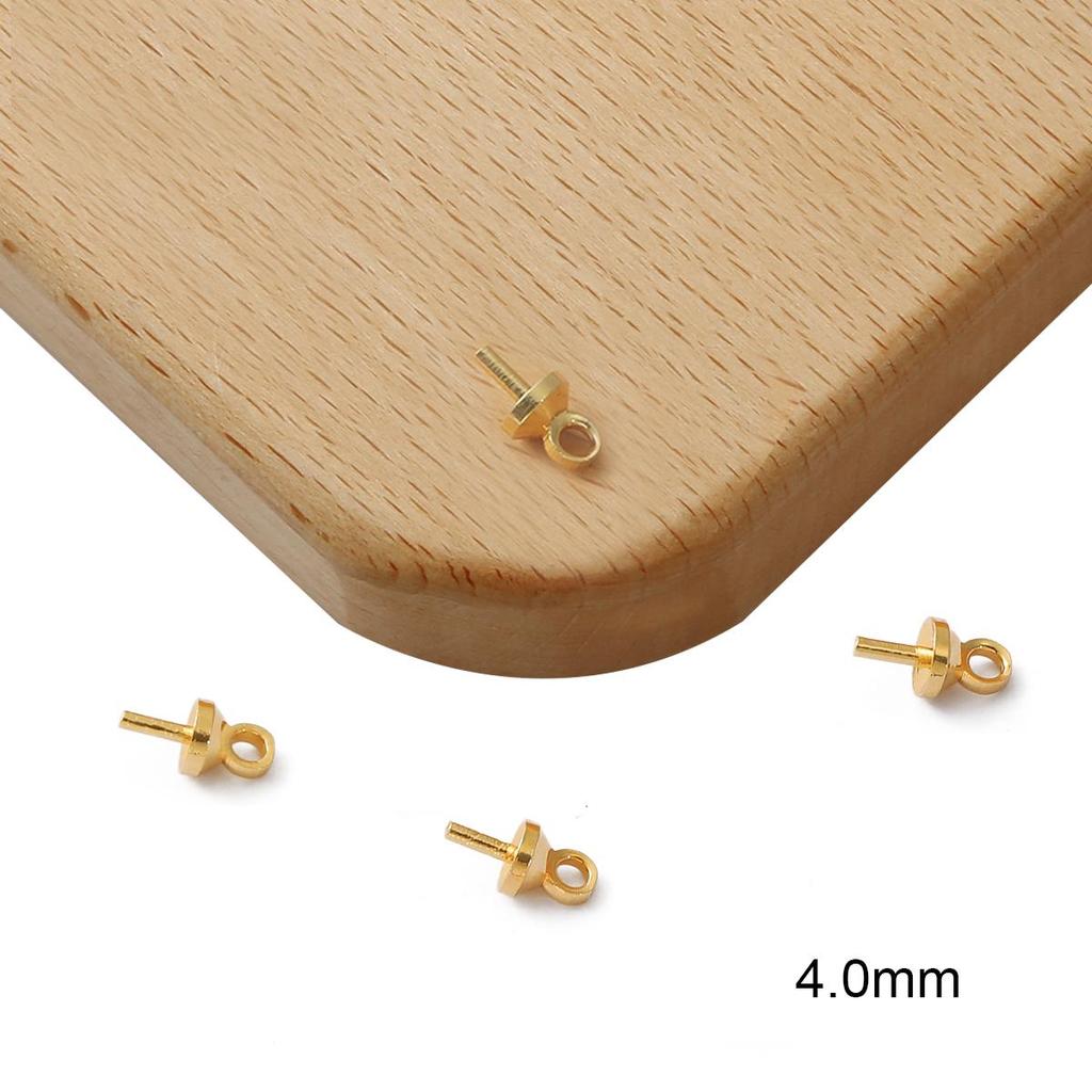 10 st Koppar små öga skruvkrokar Spännen Ögonstift Öljekrokar Passar borrade pärlor Gör det själv smycken