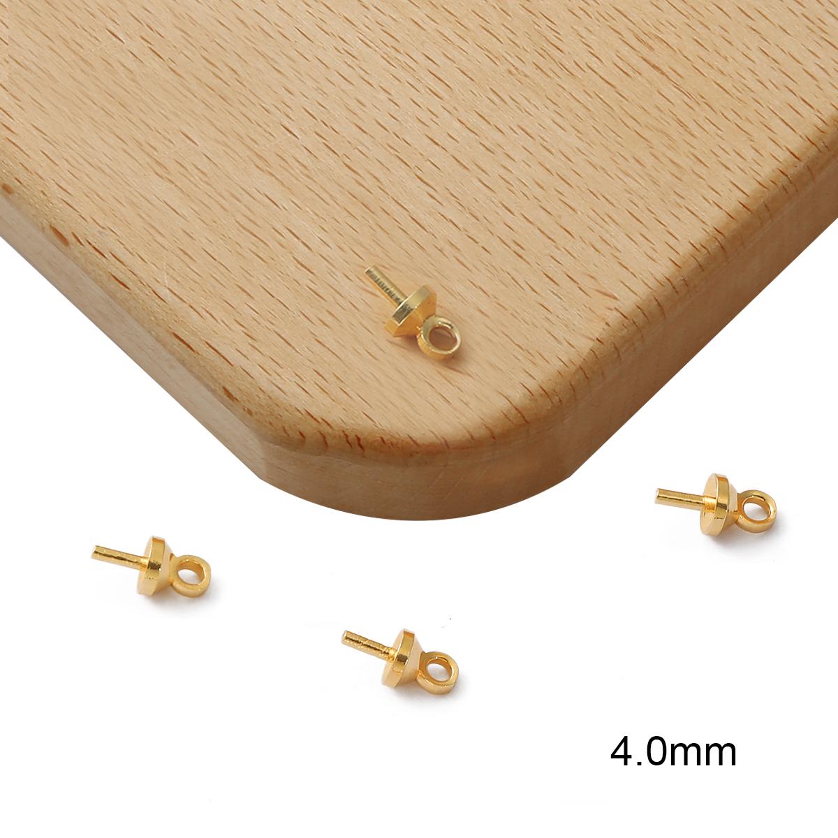 

10 шт. медные маленькие крючки с ушными винтами, застежки для глаз, крючки с ушками, подходят для просверленных бусин, сделай сам, изготовление ювелирных изделий 4mm золотой