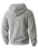 2025 Autumn/Winter European & American Men's Plush Lined Hooded Sweatshirt Jacket