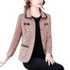 Damen Business Casual Plaid Jacke Schlanke Bürojacke Herbst und Winter Tweedjacke