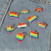 Progress Pride Pins, Pride Pins, Rainbow Enamel Pins, Rainbow Breast Pins