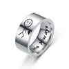 2/Pcs Cartoon Anime Image Love Couple Ring 8MM Fashion Punk Stainless Steel  Men's And Women's Engagement Charm Jewelry
