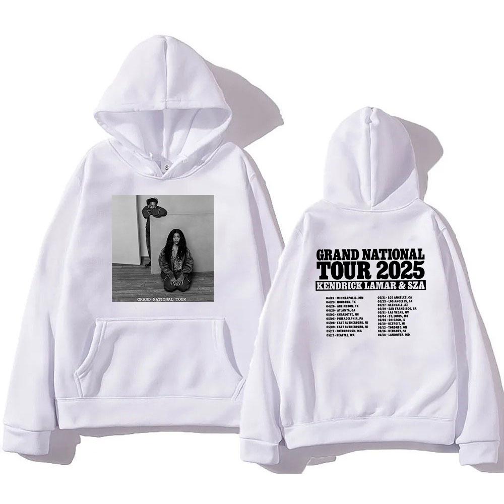 Grand National Tour 2025 Hoodie SZA Kendrick Lamar Herren/Damen Hoodies Harajuku Unisex Winter Fleece Pullover Sweatshirt Vintage
