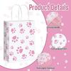 10pcs Pet Theme Candy Bags Colorful Dog Paw Design Gift Bags with Handles Birthday Party Decorations Favors for Cat Owners