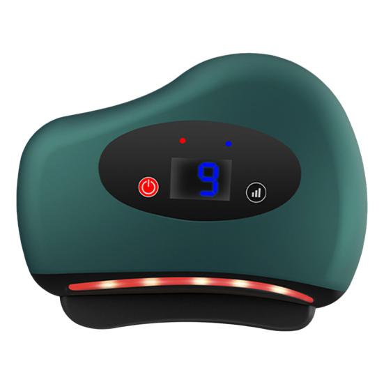 Electric Gua Sha Device 9/12 Vibration Levels Adjustable Heated Face Massager Red Light Therapy Facial Neck Arm Leg Body Guasha Tool with Heat