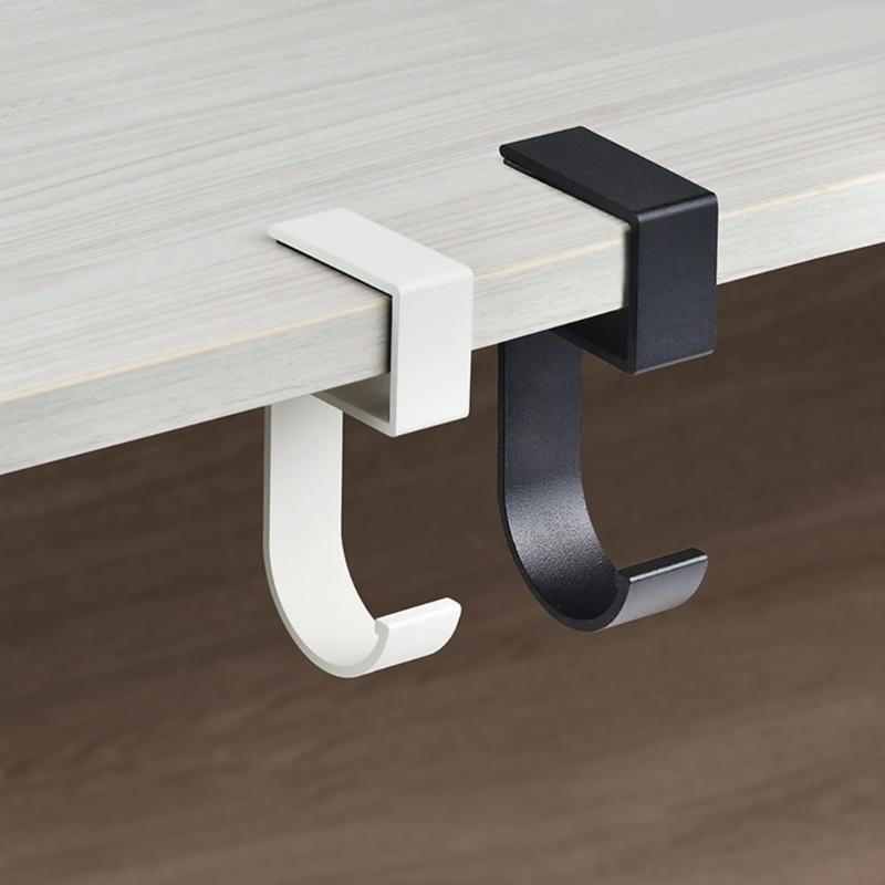 5 Shape Sturdy Hook for Student Bags Long Time Use Metal Wall Attachment Basic Assembly Black White Double Tone