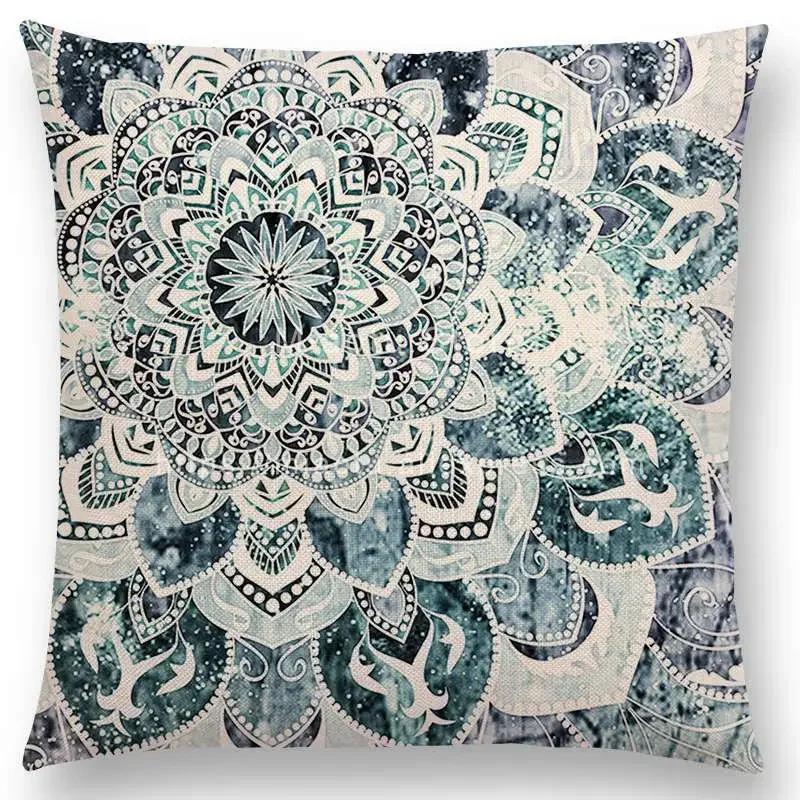 New Dreamy Rainbow Boho Beautiful Flower Gorgeous Floral Mandalas Fantasy Moon Stars Prints Cushion Cover Throw Pillow Case