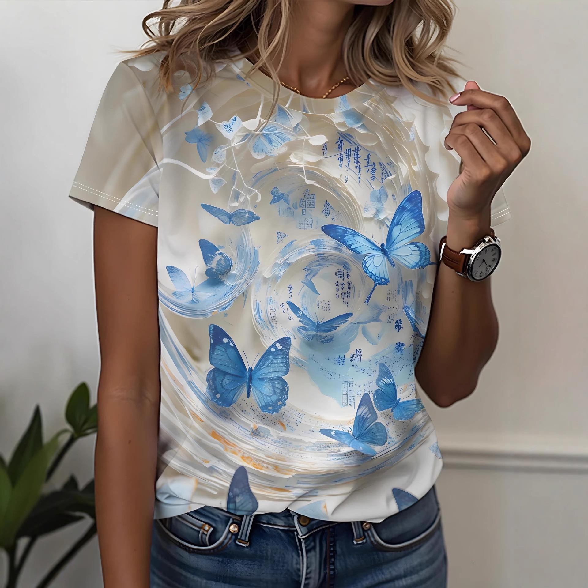 3D Digital Printing Men s and Women s T-Shirts S