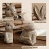 Osterhase Osterdekoration, Vintage Gold Harz Hasenstatue Heimdekoration Geschenk