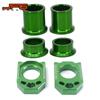 Motorcycle CNC Front Rear Wheel Hub Spacer Chain Adjust Axle Blocks For Kawasaki KX125 KX250 2006-2008 KX250F KX450F 2006-2016