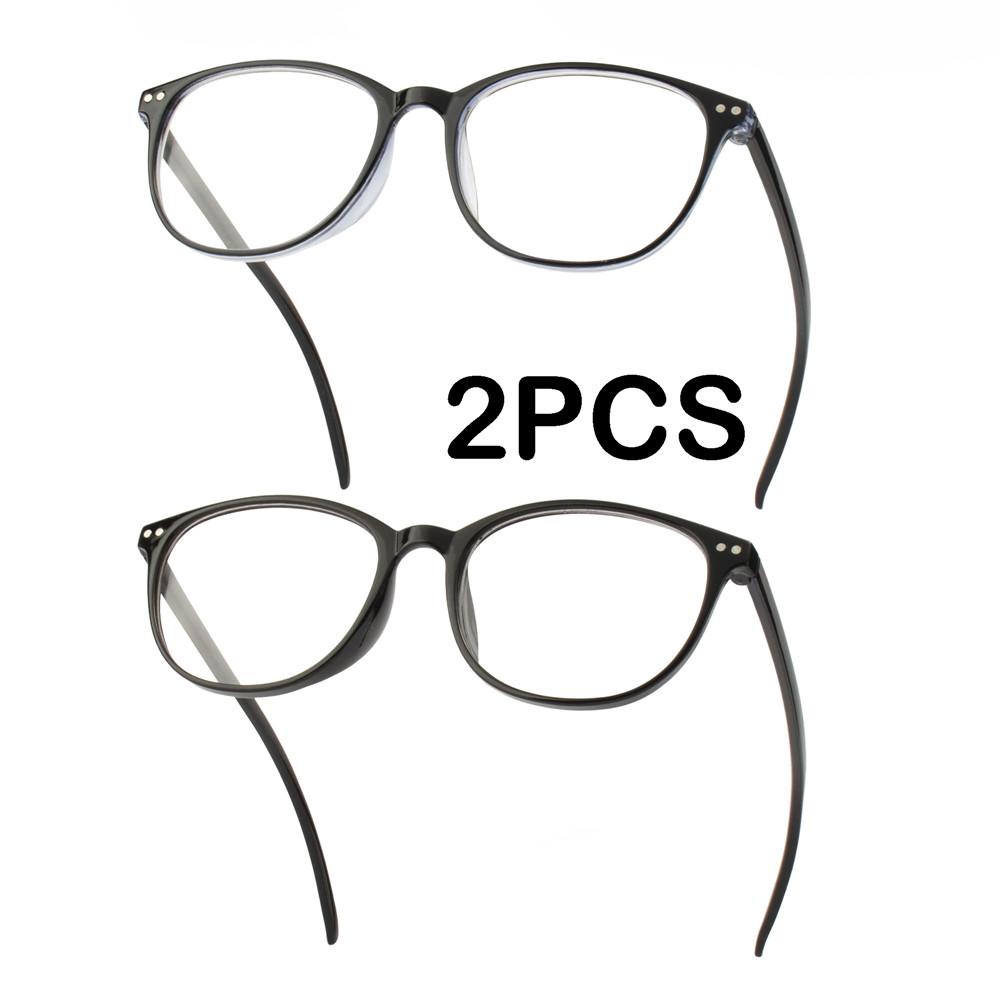 

2PCS Reading Glasses Lightweight Anti Eyestrain Fashion Computer Presbyopic Glasses For Women Men C2